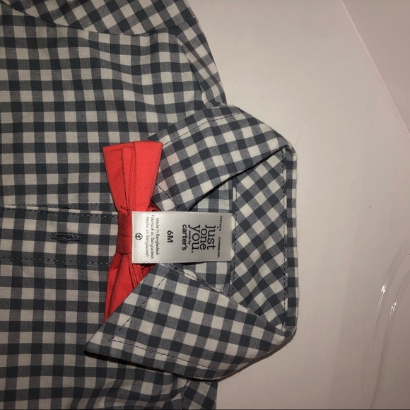 Boy’s size 6M, just one you Made by Carter’s, onesie w/ pants, tie & suspenders - Picture 6 of 10